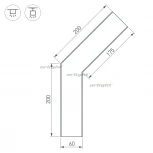 Угол SL-LINE-6070-135 (Металл) 030138 Arlight