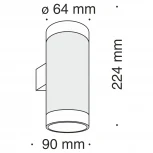 Настенный светильник (бра) KILT 3000К 10Вт IP 20 LED Maytoni Technical C027WL-L10B