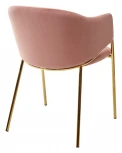 Стул DILL BLUVEL-52 PINK, велюр/ золотой каркас