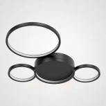 Потолочная люстра в виде колец Twine 4 Rings Black ImperiumLoft Twine01 (204612-26) (LED, 220V)