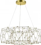 Подвесная люстра светодиодная ST Luce Gravetta SL6602.203.48 Золотистый/Прозрачный LED 1*48W 4000K (220V, на тросе)