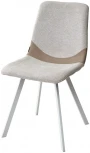 Обеденный стул M-City ELLEN WZ2042-02 светло-бежевый/ RU-09 серо-бежевый/ белый каркас