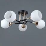 Потолочная люстра на штанге ILLUMICO IL0689-5CSQ-24 BK FGD LIBRA