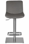 Стул барный DOBRIN ALDO (серый PU YP4, основание из нержавеющей стали)