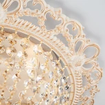 Потолочная люстра Eurosvet 3298 3298/5 белый с золотом / прозрачный хрусталь