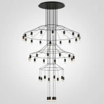 Подвесная люстра Vibia Wireflow Chandelier 0378 Led Suspension 42 Lamp ImperiumLoft 40.1639-0 (75393-22)