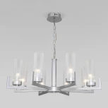 Подвесная люстра Eurosvet Arganie 60133/8 серебро (220V, на цепи)