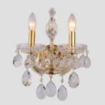 Бра Crystal Lux Isabel AP2 GOLD/TRANSPARENT (220V, подвески, подсвечник, свеча)