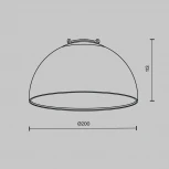 Трековый светильник ременной Maytoni Bowl Parity TR126B-20W3K-B 48V 3000K 20Вт черный (LED)