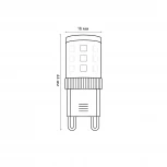 Лампа светодиодная, прозрачная. белый свет 4000K Volpe Optima LED-JCD-4,5W/4000K/G9/CL/SLS