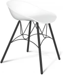 Стул SHT-ST19/S100 на металлокаркасе белый/черный муар Sheffilton 5948327201