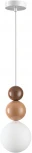 Подвесной светильник Lumion Bonbones 6558/1 белый/белый, коричневый, кремовый/металл/металл, стекло G9 1*20W 220V (на проводе, шарики)