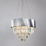 Подвесная люстра каскадная Arte Lamp Muscida A1004SP-8SI (220V, хрусталь, на тросе)