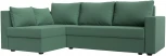 Диван угловой Мансберг левый угол (Зеленый/Рогожка) Лига Диванов арт.121540L