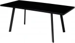 Стол ФИН 120 Черный, стекло/ Черный каркас М-City