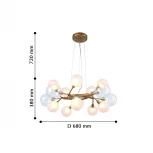 Подвесная люстра Favourite Babylon 2515-10P (220V, на тросе, шарики, молекулы)