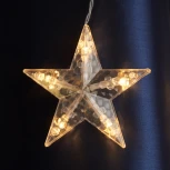 Светодиодная гирлянда Feron CL29 48613 бахрома Звезды 3м + 3м 220V 2700K, статичная, c питанием от сети, прозрачный шнур