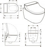 Унитаз подвесной Geberit AquaClean tuma classic