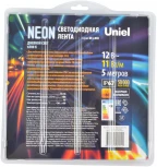 Светодиодная гибкая герметичная лента Neon 5 м. Neon ULS-N03-2835-100LED/m-8mm-IP67-DC12V-11W/m-5M-6500K блистер