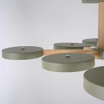 Потолочная люстра Wi-Fi на штанге Turna L8 Khaki By ImperiumLoft Turna-B01 (LED, 220V, голосовое управление, умный дом - Алиса)