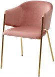 Стул DILL BLUVEL-52 PINK, велюр/ золотой каркас