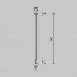 Крепление потолочное Long одинарное 760мм Flarity латунь Maytoni Accessories for tracks Flarity TRA159С-SL1-BS (24V)