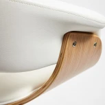 Барный стул VIMTA (mod.4021S) белый/натуральный/хром (металл/дерево/экокожа)