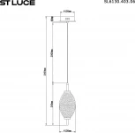 Подвесной светильник ST Luce Ice SL6130.403.06 Черный/Белый, Дымчатый LED 1*8W 3000K (220V, на проводе)