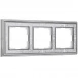 Рамка на 3 поста (хром/белый) W0031431 (a051330)