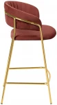 Стул полубарный Turin терракотовый с золотыми ножками Bradex Home FR 0915