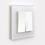 Выключатель двухклавишный с подсветкой (белый матовый) Werkel W1120161 (a059273)