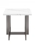 Журнальный столик Stool Group Нэйтан 61*61 белый мрамор сталь темный хром УТ000036330