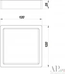 Точечный светильник накладной APL LED Ingrid 3322.LDF6004M/6W/4K (220V, IP40)