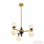 Потолочная люстра на штанге Arte Milano 271580/6 BK/GD (220V, шарики)