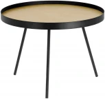 Журнальный стол La Forma (ex Julia Grup) Nenet (Черный/ Металл,Дерево,Сталь,МДФ)