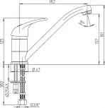 Смеситель Paini Jolly 69CR573KM для кухонной мойки