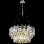 Подвесная люстра ярусная Wertmark Lazzara WE107.12.303 (220V, хрусталь, на тросе, круглые)
