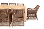 Обеденная группа плетеная, цвет коричневый 4SIS Витория VITC8T-9-SET brown