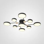 Потолочная люстра на штанге Gamma D98 Black Imperiumloft Gamma01 (223769-23) (LED, 220V, пульт управления, круглые)