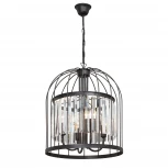 Подвесная люстра Vitaluce V5098-1/4 (220V, хрусталь, на цепи, круглые)