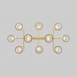 Потолочная люстра Wi-Fi на штанге Eurosvet Inari 60144/10 золото (220V, управление смартфоном, голосовое управление, умный дом - Minimir Home, Алиса, Маруся, Салют)