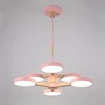 Потолочная люстра Wi-Fi на штанге Turna Dbl L6 Pink By ImperiumLoft Turna-Dbl01 (LED, 220V, голосовое управление, умный дом - Алиса)