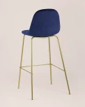 Стул барный Stool Group Валенсия велюр синий золотые ножки УТ000004433