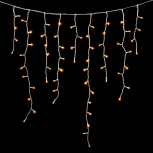 Гирлянда Бахрома 5 x 0,9 м Желтая 220В, 348 LED, Провод Прозрачный Силикон, IP65