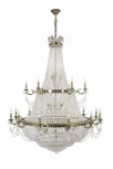 Подвесная большая люстра Dio D'Arte Lodi E 1.7.18.100 A (220V, хрусталь, на цепи, подсвечник, свеча)