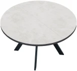 Стол DikLine RD100 Хромикс белый,опоры черные