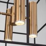 Потолочная люстра на штанге Adamson 70142/8 латунь Eurosvet (220V, куб)