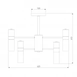 Потолочная люстра Wi-Fi на штанге Eurosvet Tesoro 70125/6 черный (220V, управление смартфоном, голосовое управление, умный дом - Minimir Home, Алиса, Маруся, Салют)