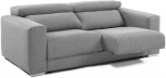 Диван La Forma (ex Julia Grup) Atlanta (Серый/ Сталь,ДСП,Дерево,Сосна,Акрил,Пена)