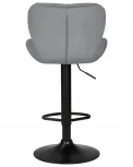 Стул барный DOBRIN BARNY BLACK (серый велюр (MJ9-75)) 5022_BlackBase-LM BLACK, цвет сиденья серый (MJ9-75), основания черный